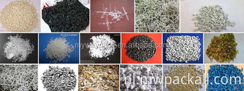 Huishoudelijke plastic verpletterende machine vlok type mes plastic afval PET-fles recycling crusher shredder: